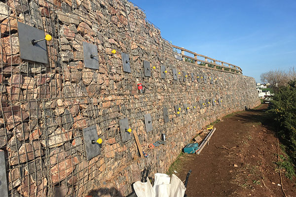 Stone retaining walls